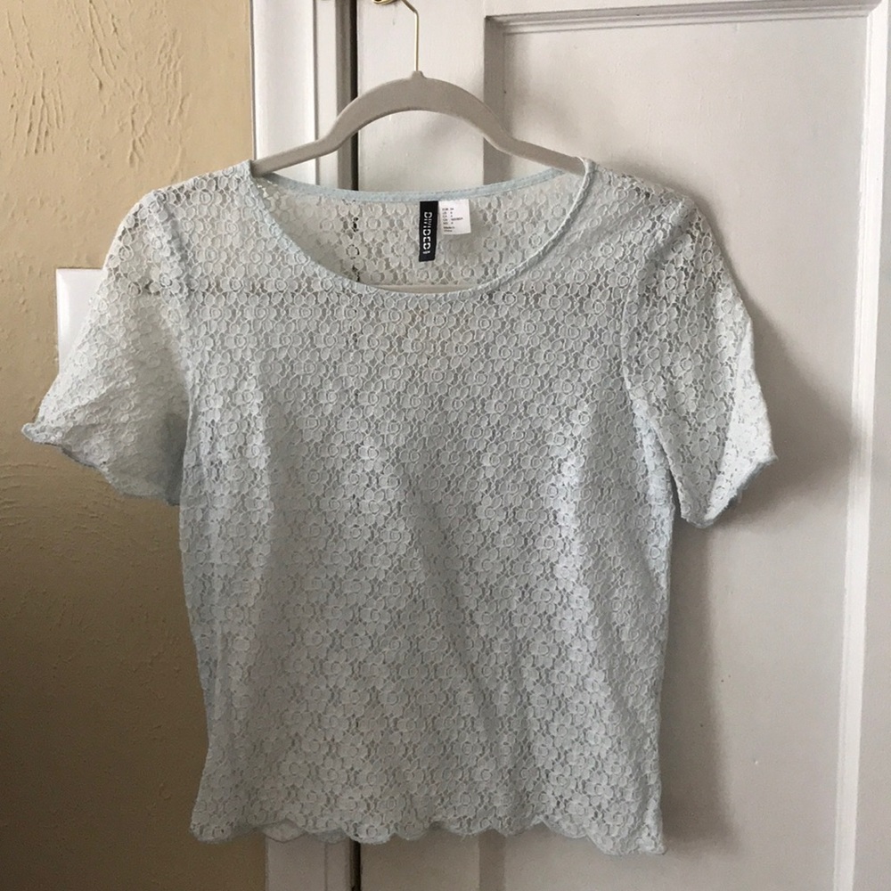 Pale Blue H&M Crop Top